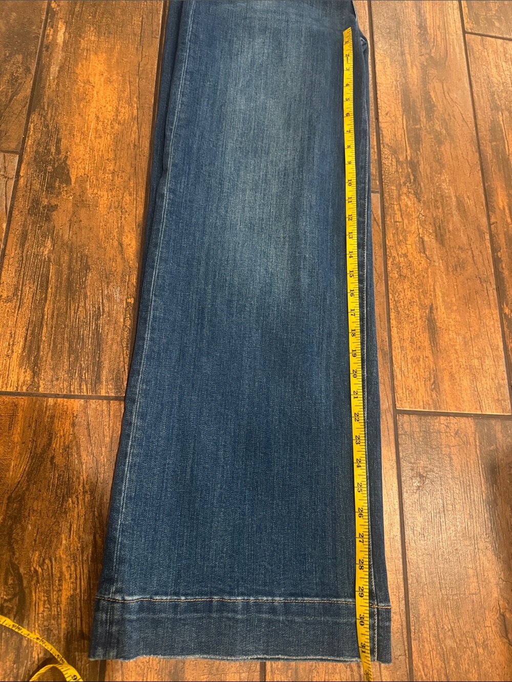 Flying Monkey Wide-Leg Jeans in Blue Denim - Picture 8 of 9